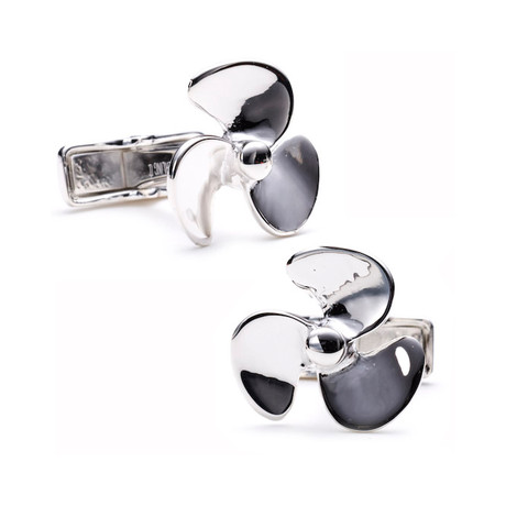 Sterling Propeller Cufflinks