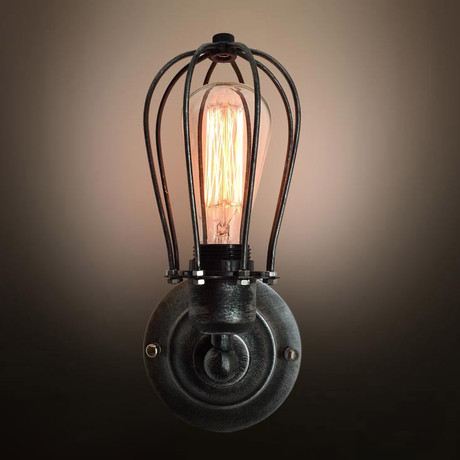 Single-Armed Squirrel Cage Sconce