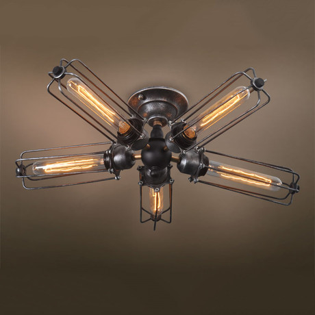 5-Armed Industrial Ceiling Light