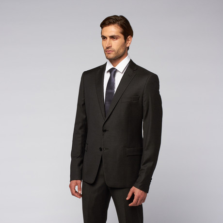 Versace Collection // Wool Blend Two-Piece Suit // Dark Grey