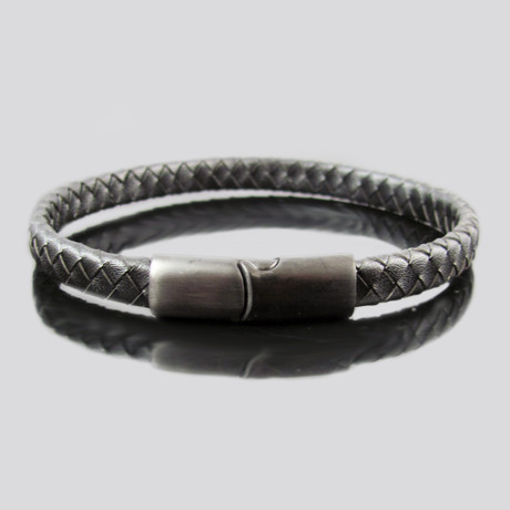 Leather Stainless Steel Modern Bracelet