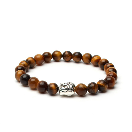 Tiger's Eye Buddha Bracelet // Brown