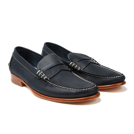 James Loafer // Navy Perforated