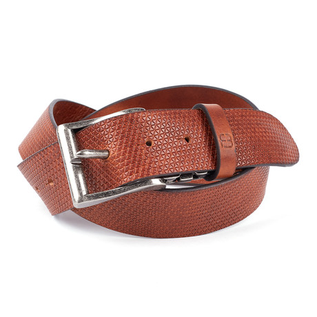Casual Embossed Leather Flybelt // Cognac