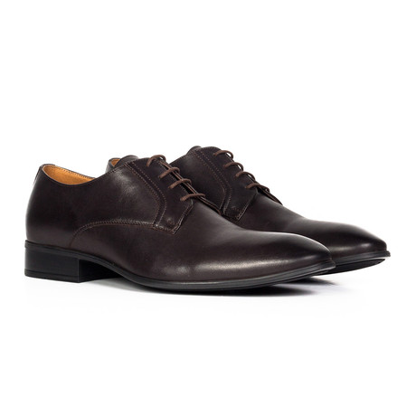 Leather Lace-Up Oxford // Brown