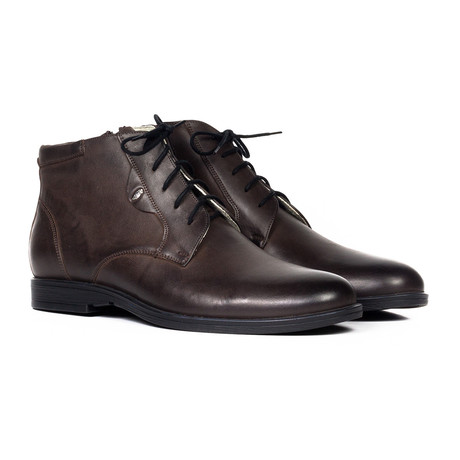 Leather Lace-Up Boot // Dark Brown