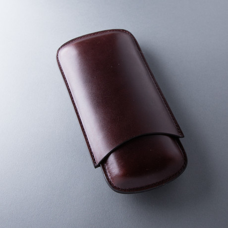 Leather Cigar Case // Unlined // Brown