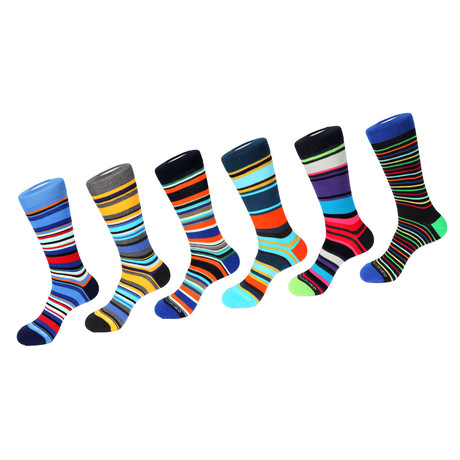 Dress Sock // Three Stripes You're Out // Pack of 6