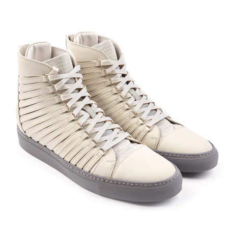 Radial Leather High-Top // Matte White