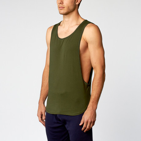 L.A Wash Air Muscle Tee // Olive