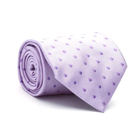 Dots Silk Tie // Purple