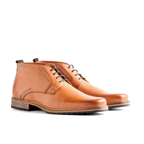 London Leather Desert Boot // Cognac