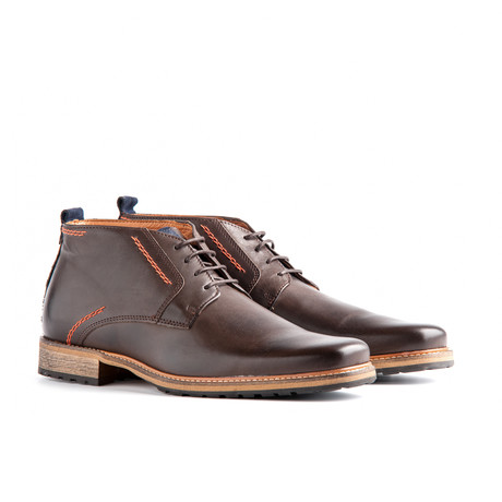 London Leather Desert Boot // Dark Brown