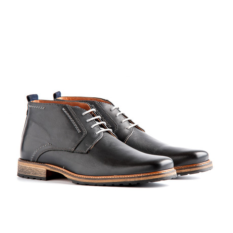 London Leather Desert Boot // Dark Grey