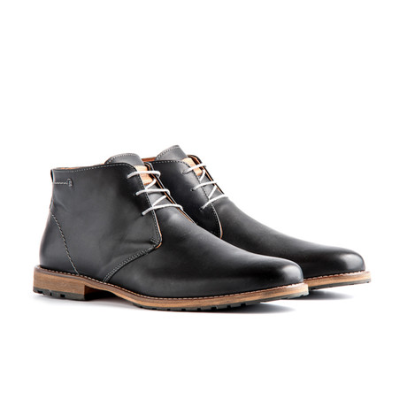 Liverpool Leather Ankle Boot // Dark Grey