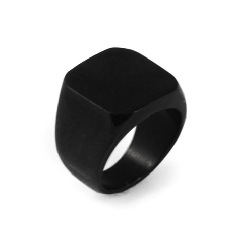 Classic Signet Ring // Black