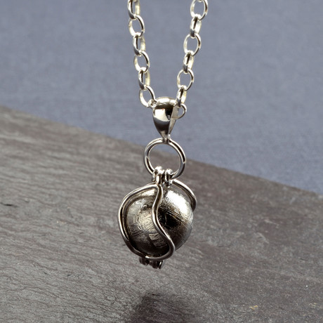 Martha Jackson // Meteorite Spinning Orb Necklace