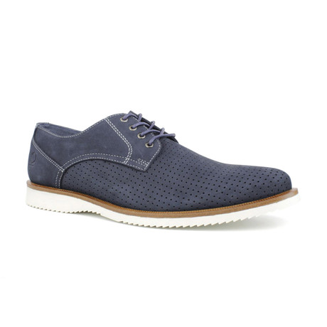Anger Textured Oxford // Blue