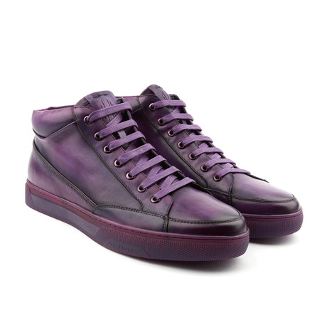 Strickland High-Top Sneaker // Purple