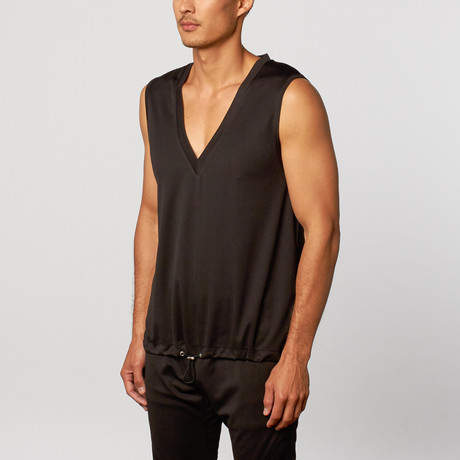 Blake Low V-Neck Tank // Black