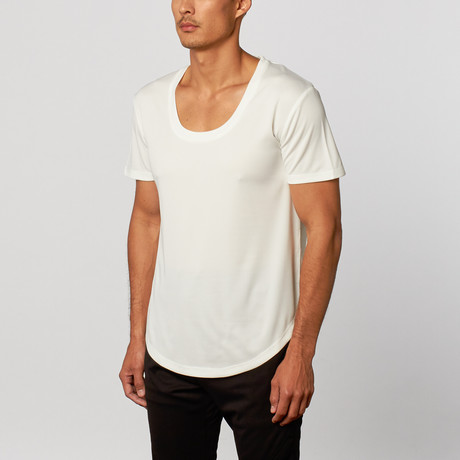 Lex Scoop Tee // White