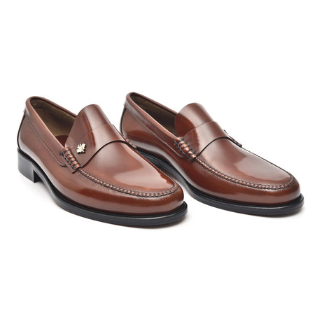 Leather Sole Ornament Loafer // Chestnut
