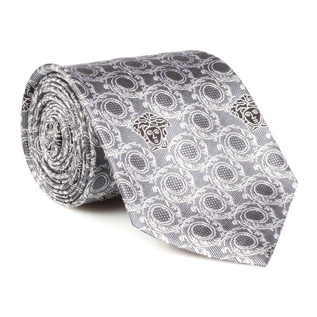 Landon Silk Tie // Silver