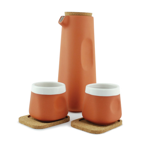 Terracotta Pitcher + Cups