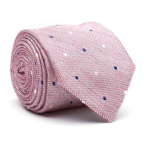 Uptown Skinny Tie // Pink Dot