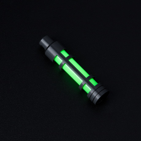 Glow Fob // Aluminum Embrite // Clear Anodize // Green Glow