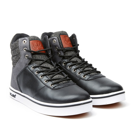 Milo 2 High-Top Sneaker // Black + Grey