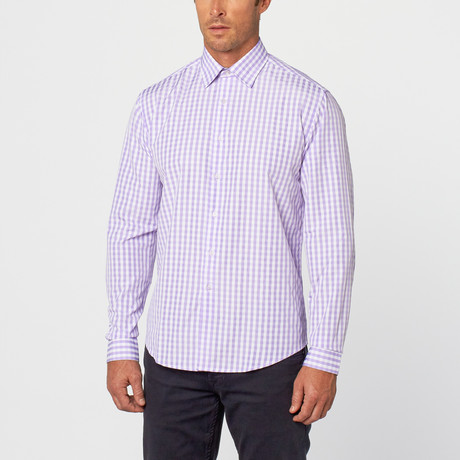 Tony Gingham Button-Up // Purple