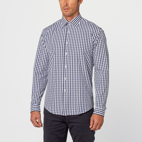 Tony Gingham Button-Up // Navy