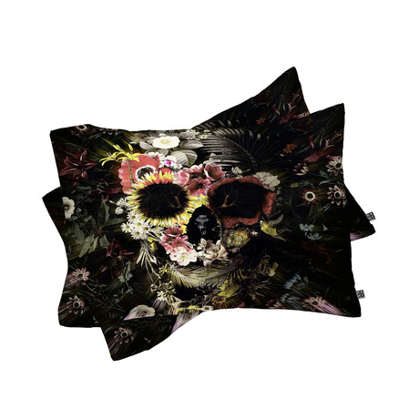 Garden Skull Pillow Case // Set of 2