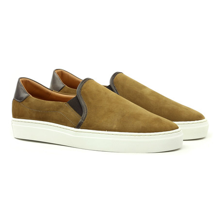 Mr. John's Shoes // Slip-On Sneaker // Camel, Brown