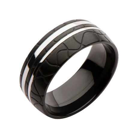 Stainless Steel Patterned Ring