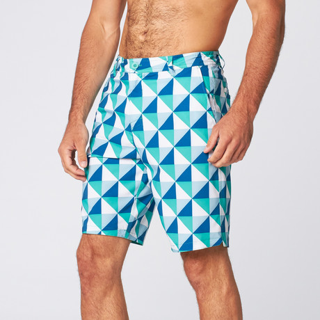 Square Up Board Short // Turquoise
