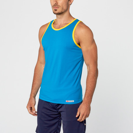 California Colors Tank Top // Turquoise + Yellow