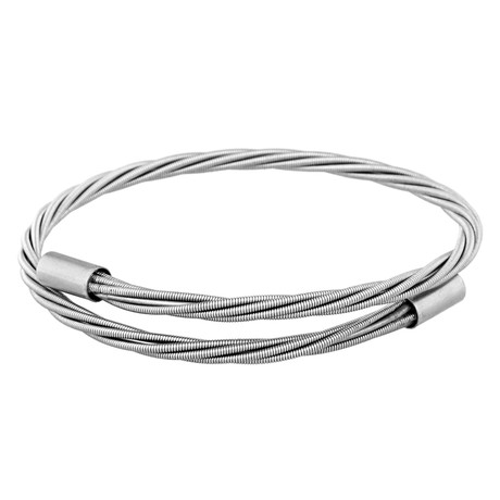 Simply Guitar String Bracelet // Silver