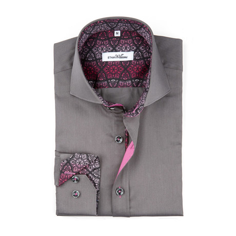 Ornate Accent Button-Up // Anthracite