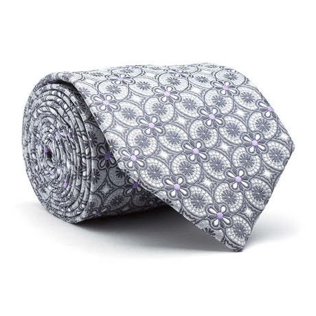 Hand Made Tie // Grey + Purple