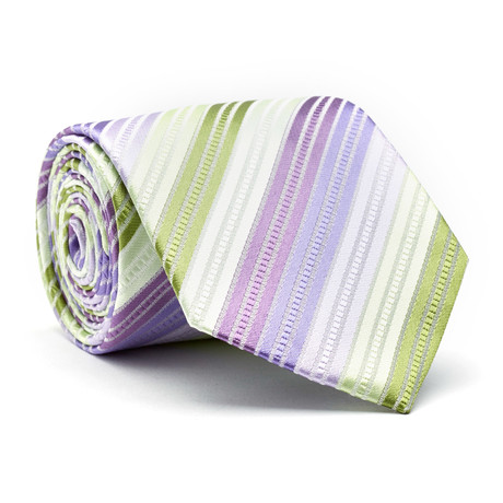 Hand Made Tie // Purple + Green