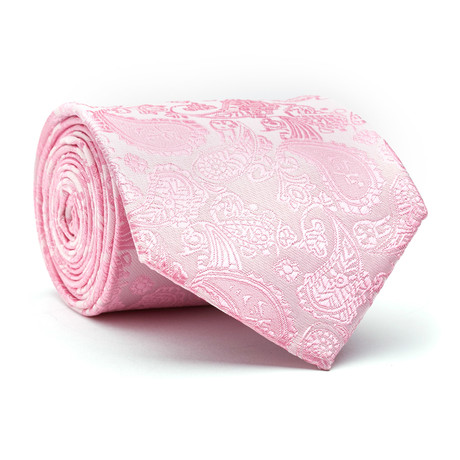 Hand Made Tie // Pink Paisley