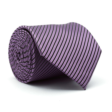Hand Made Tie // Dark Purple Stripe