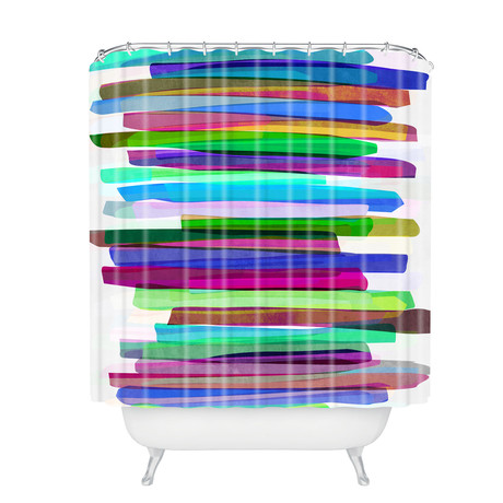 Colorful Stripes 3 // Shower Curtain