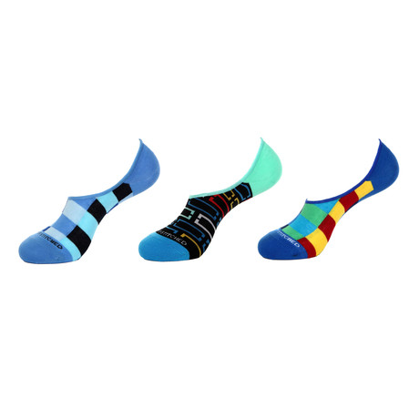 No-Show Socks // Open + Closed Blocks // Pack of 3