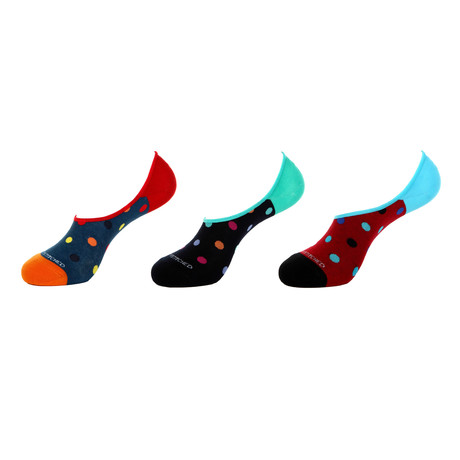 No-Show Socks // Polka Party // Pack of 3