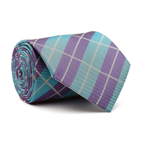 Hand Made Tie // Teal Stripe