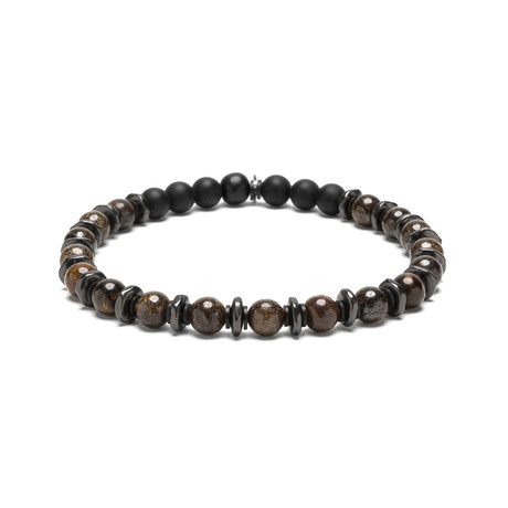 Record Vinyl Sequence Bracelet // Bronzite + Gunmetal