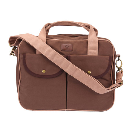 The Gentry Charging Messenger Bag // Brown!